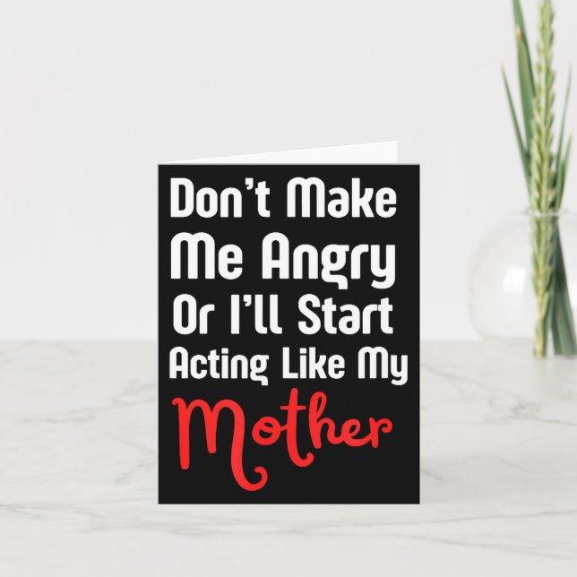 Tarjeta Funny Mother's Day  (Anverso)