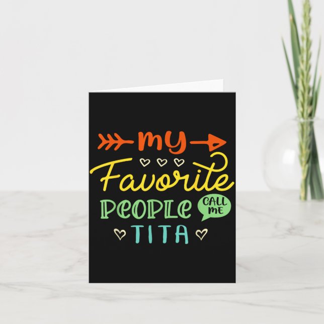 Tarjeta Funny Mother's Day Gift My Favorite People Call Me (Anverso)