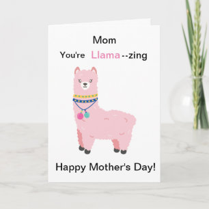 Tarjeta Funny Mother's Day Llama