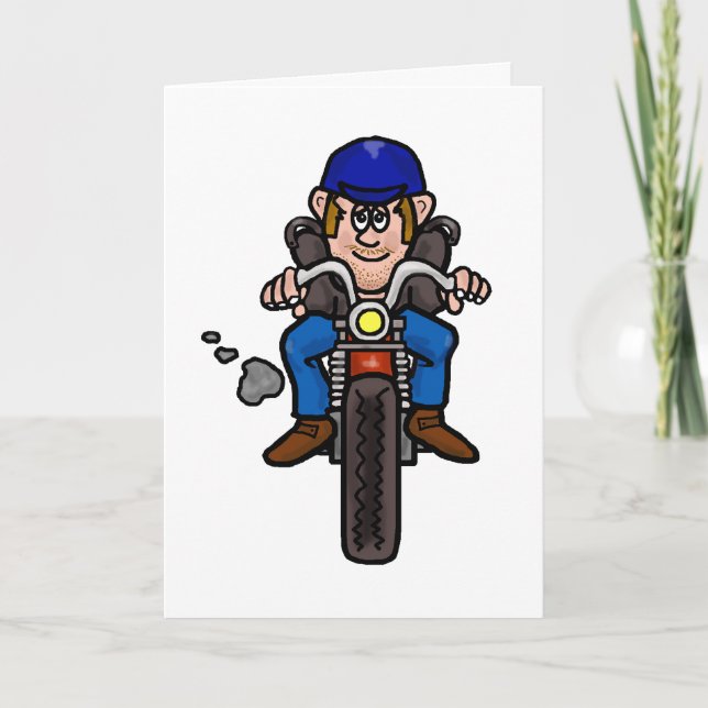 Tarjeta Funny Motorcycle Blessing Birthday Card (Anverso)