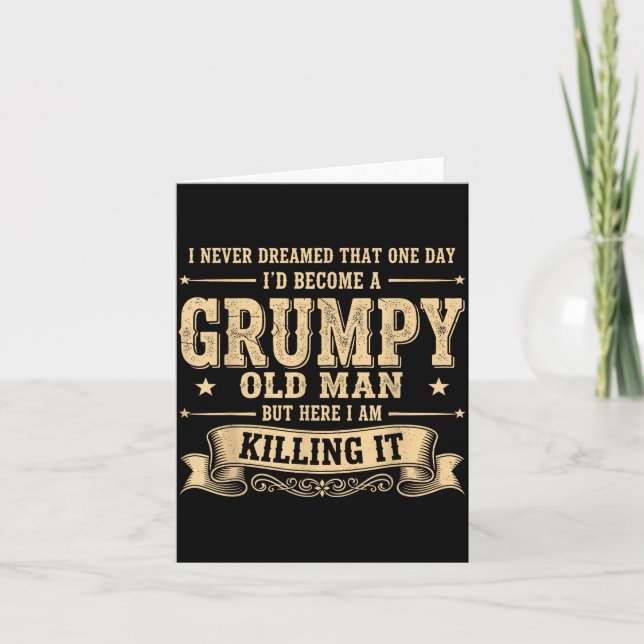 Tarjeta Funny Mpy Old Man  (Anverso)