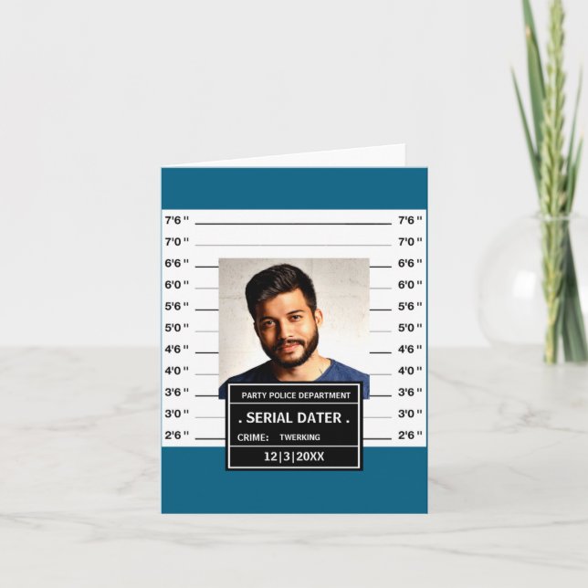 Tarjeta Funny Mugshot Ster  (Anverso)