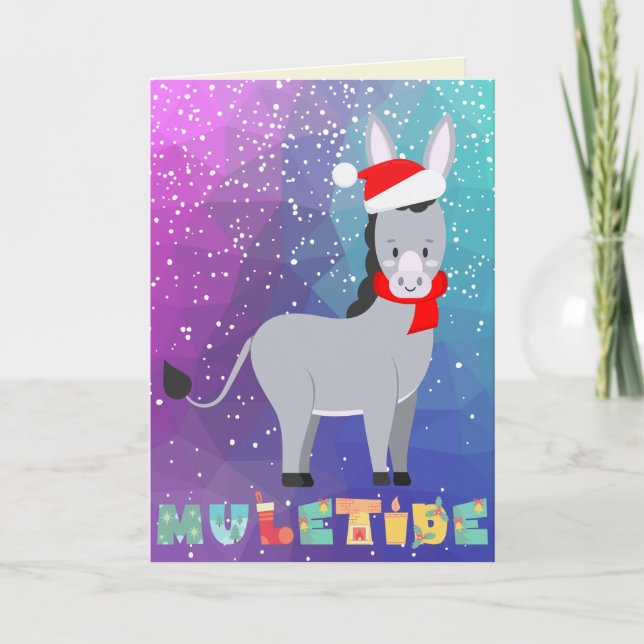 Tarjeta Funny Muletide Navidades Card (Anverso)