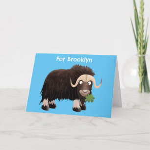 Tarjeta Funny musk ox personalizado personalizado cumpleañ