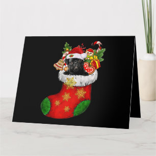 Tarjeta Funny Navidades de Pug Xmas Disstume Luces Perro L