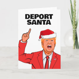 Tarjeta Funny Navidades de Trump deportan a Santa María