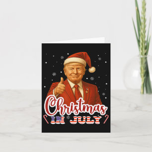 Tarjeta Funny Navidades de Trump en vacaciones de verano e