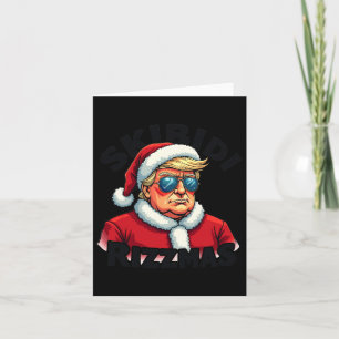 Tarjeta Funny Navidades de Trump Santa Claus Trump Skibidi