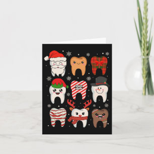 Tarjeta Funny Navidades dentales Teeth Cute Xmas Dentista 