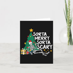 Tarjeta Funny Navidades Sorta Merry Sorta Y Xmas Tree Skat