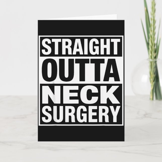 Tarjeta Funny Neck Surgery Art For Men Women Injury Neck S (Anverso)