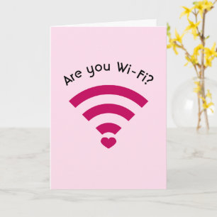 Tarjeta Funny Nerdy Wi-Fi Valentines