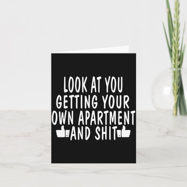 Tarjeta Funny New Apartment House Warming Gift  (Anverso)