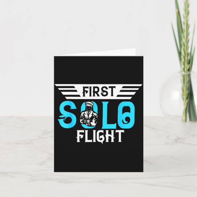 Tarjeta Funny New Lot Design First Solo Flight Aircraft Lo (Anverso)