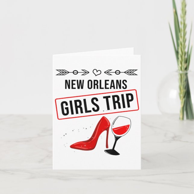 Tarjeta Funny New Orleans Girls Trip Gift For Women Cool T (Anverso)