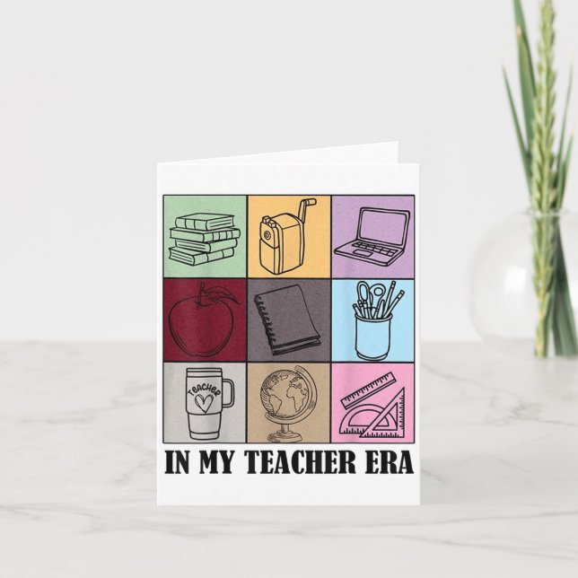 Tarjeta Funny New Teacher Quote In My Teacher Era Cool Tea (Anverso)