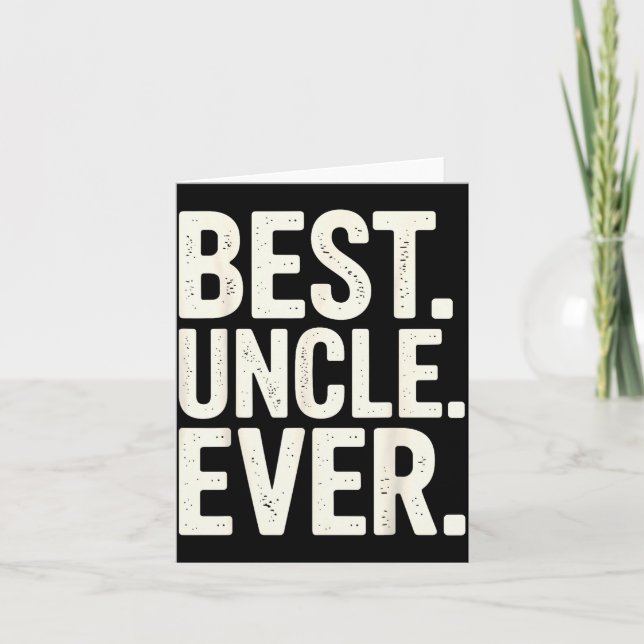 Tarjeta Funny New Uncle Art For Uncle Men From Nephew Niec (Anverso)