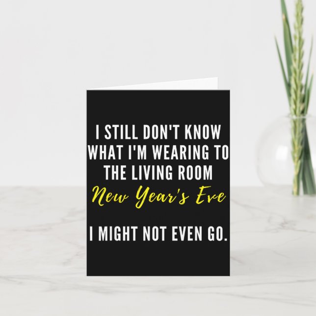 Tarjeta Funny New Year's Eve Insrational Sarcastic Quote  (Anverso)