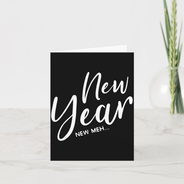 Tarjeta Funny New Years Eve New Year New Meh  (Anverso)