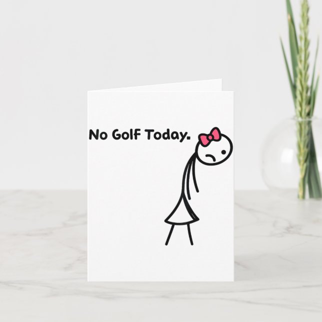 Tarjeta Funny No Golf Today Golf Srt For Golf Lovers Girls (Anverso)