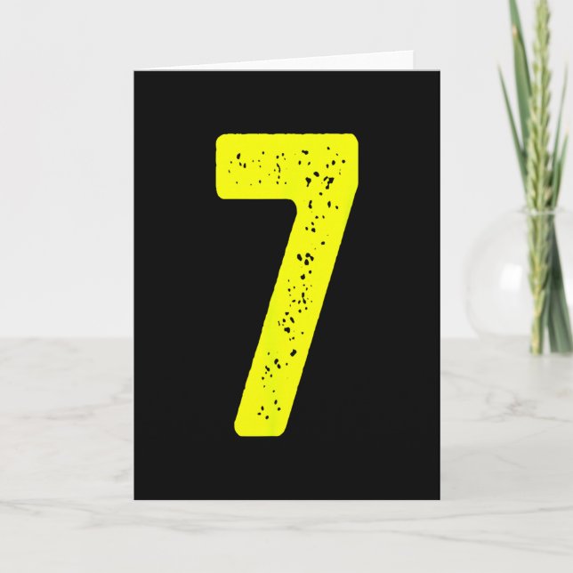 Tarjeta Funny Number 7 67 Meme Costume Matching Group Hall (Anverso)