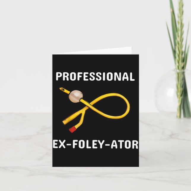 Tarjeta Funny Nurse Urology Crew T- Catheter Joke Student  (Anverso)