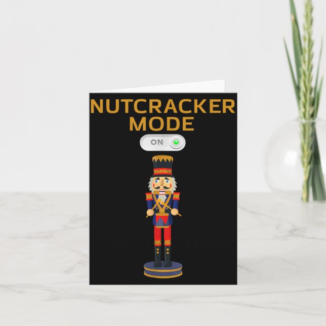 Tarjeta Funny Nutcracker Shirt Christmas Nutcracker Mode O (Anverso)