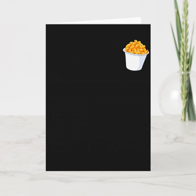 Tarjeta Funny Nutrition Facts Thanksgiving Apparel Macaron (Anverso)