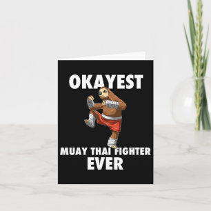 Tarjeta Funny Okayest Sloth Fighter - Muay Thai