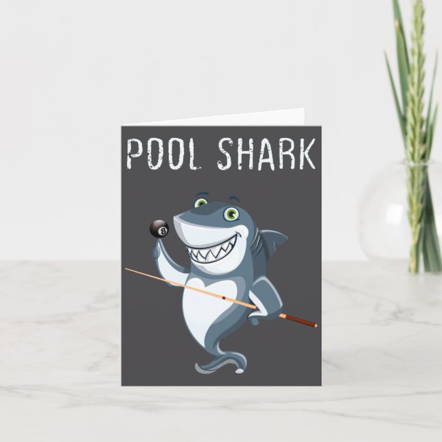 Tarjeta Funny Ol Shark Ol Players Billiard  (Anverso)