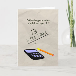 Tarjeta Funny Old Math Lover Profesor Contable Cumpleaños