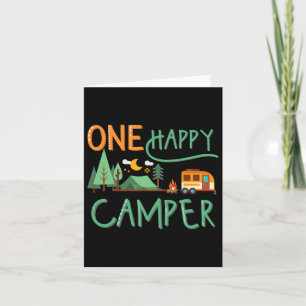Tarjeta Funny One Happy Camper Summer Vacation Mating Fa