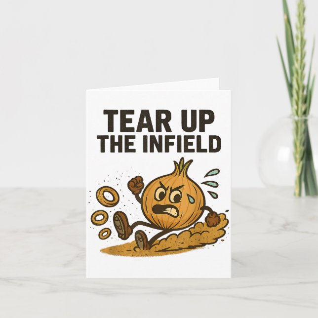 Tarjeta Funny Onion Rings Baseball Base Infield Glove Soft (Anverso)