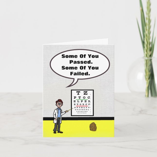 Tarjeta Funny Optometrist and Potatoe Greeting Card (Anverso)