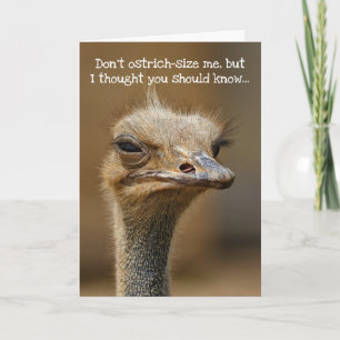 Tarjeta Funny Ostrich Old Age Birday