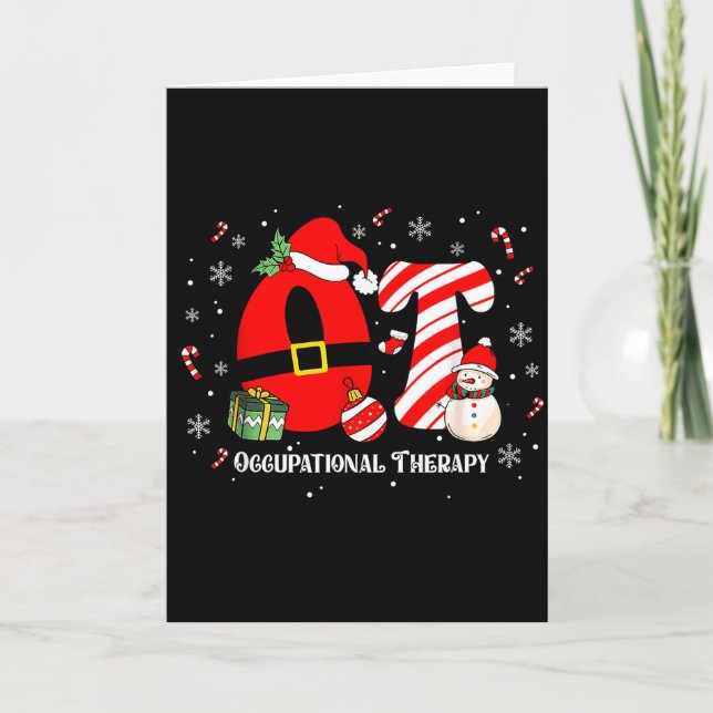 Tarjeta Funny Ot Nurse Occupational Therapy Santa Christma (Anverso)