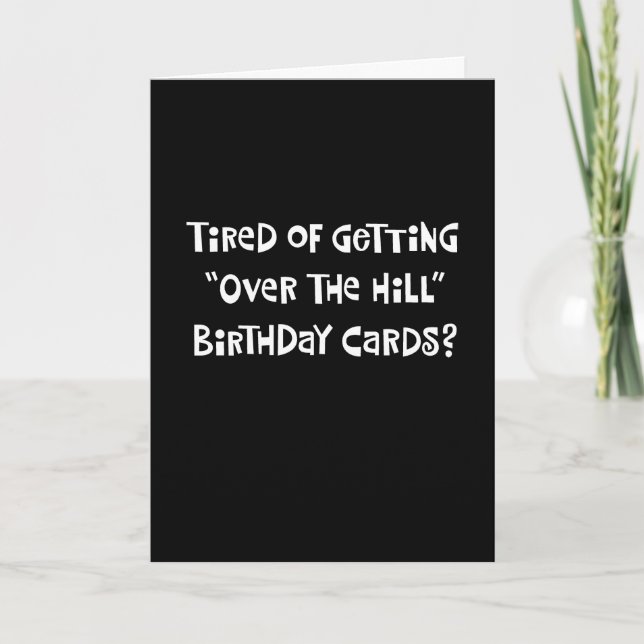 Tarjeta Funny "Over the Hill" cumpleaños 52 (Anverso)
