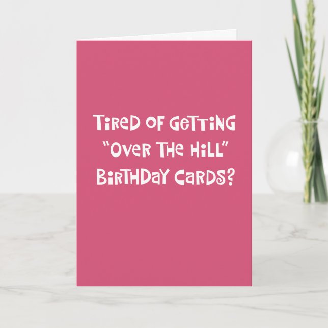 Tarjeta Funny "Over the Hill" Cumpleaños 75 (Anverso)