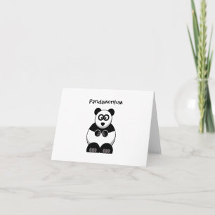 Tarjeta Funny Pandamonium Panda Busy Pun Personalizado