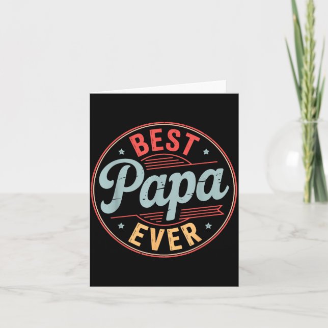 Tarjeta Funny Papa Art For Grandpa From Grandkids Father's (Anverso)