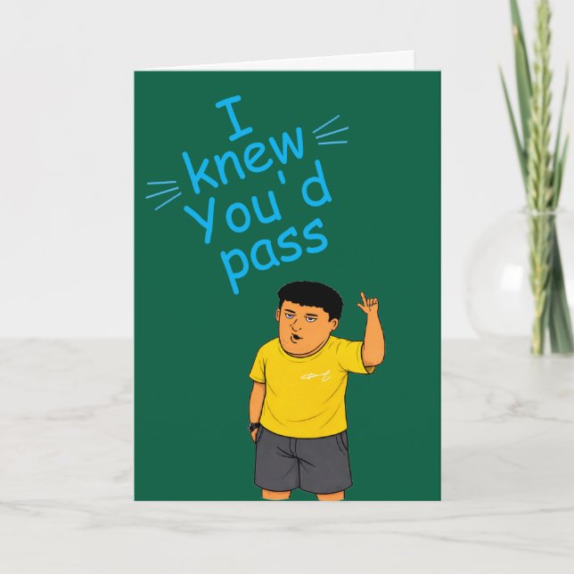 Tarjeta Funny passed the bar exam card (Anverso)