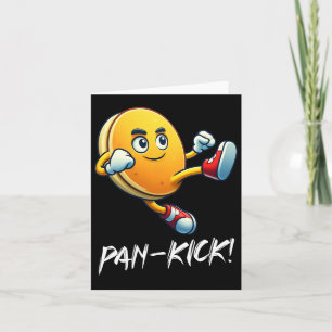 Tarjeta Funny Pastel Pan Karate Niños Chicas Comida Amor