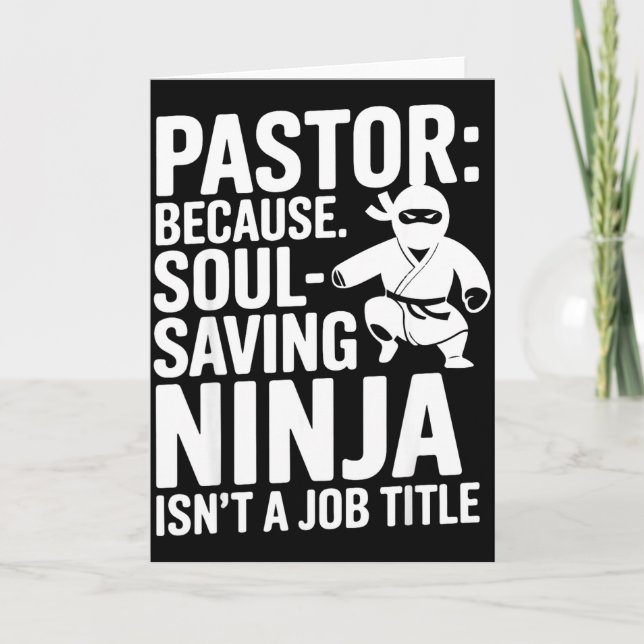 Tarjeta Funny Pastor Humor Christian Faith Leadership Joke (Anverso)