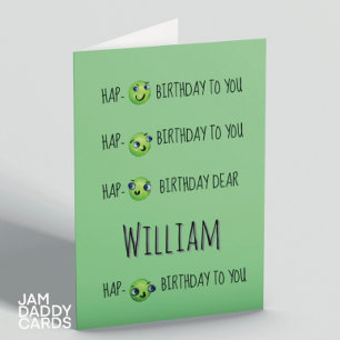 Tarjeta Funny Pea Personalizado Birthday