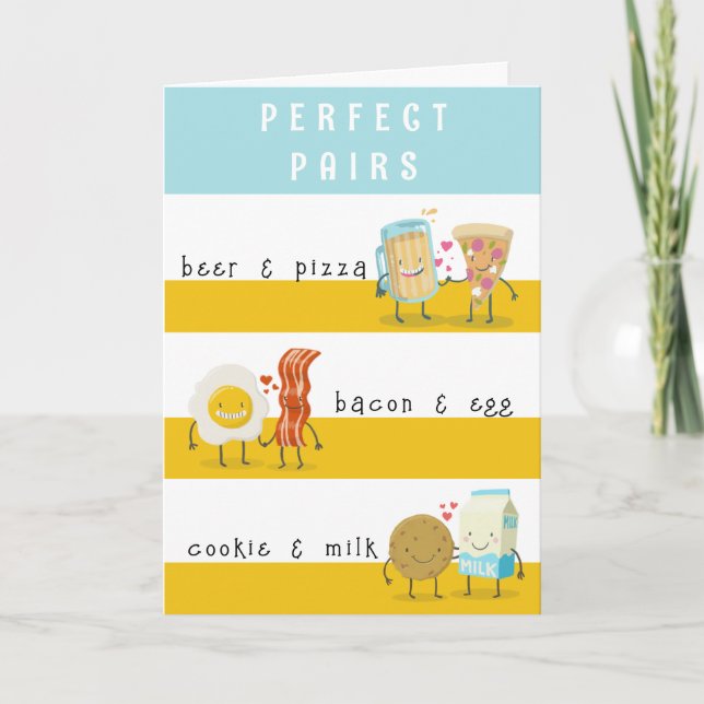 TARJETA FUNNY PERFECTO PAIR ANIVERSARIO (Anverso)