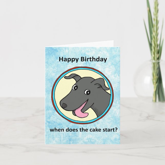 Tarjeta Funny Perro Lover Cute Perro Negro Puppy Cumpleaño (Anverso)
