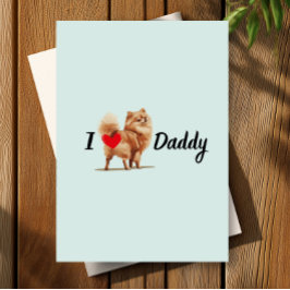 Tarjeta Funny Perro Pomeraniano Bum Heart Fathers Day Car
