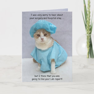 Tarjeta Funny Personalizable Lab Report Get Well