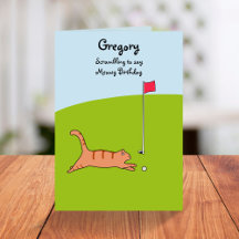 Funny Personalizado Cat Scramble Chiste de golf Cu