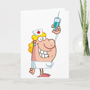 Tarjeta Funny personalizado de enfermería traviesa persona